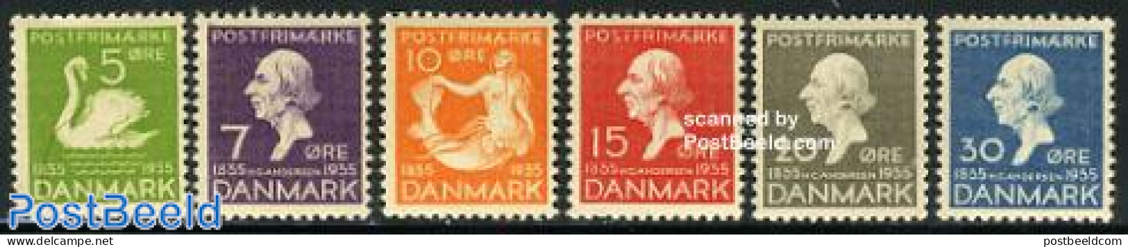 Denmark 1935 Andersen 6v, Unused (hinged), Nature - Birds - Ducks - Art - Authors - Fairytales - Neufs