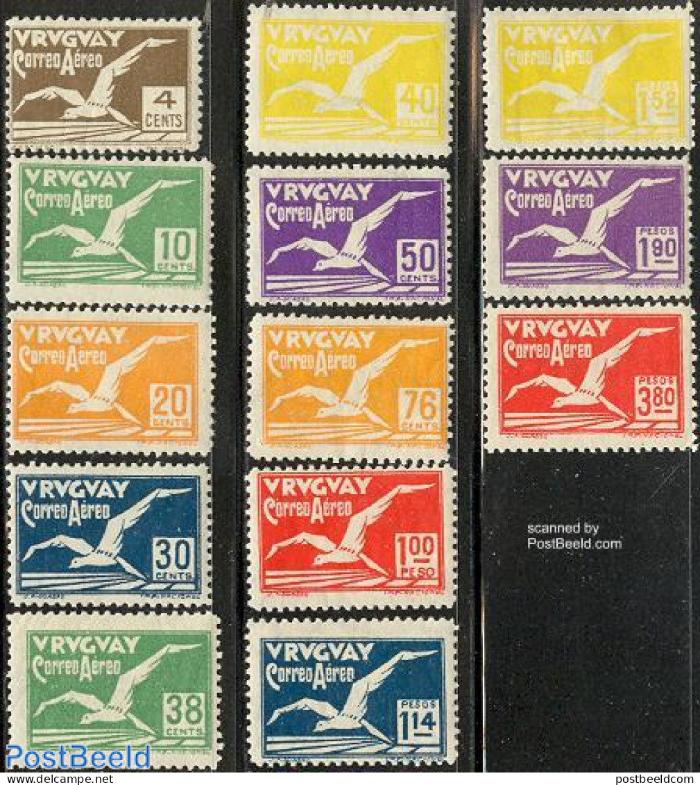 Uruguay 1928 Airmail, Albatros 13v, Unused (hinged), Nature - Birds - Uruguay