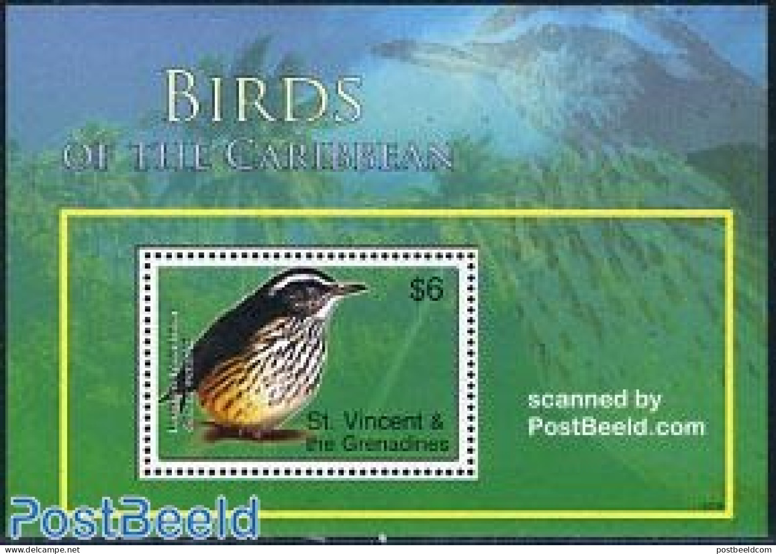 Saint Vincent & The Grenadines 2007 Birds Of The Caribbean S/s, Mint NH, Nature - Birds - St.Vincent & Grenadines