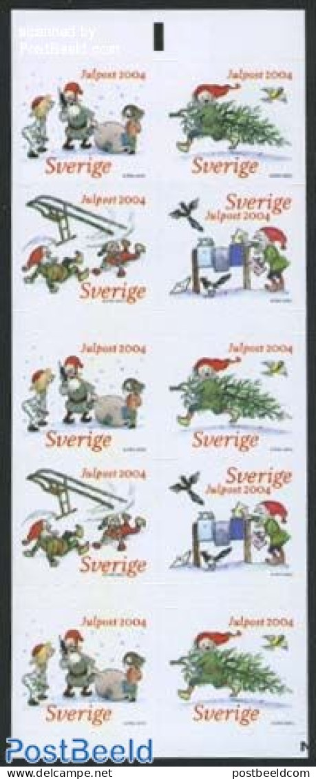 Sweden 2004 Christmas Booklet, Mint NH, Nature - Religion - Birds - Christmas - Stamp Booklets - Neufs