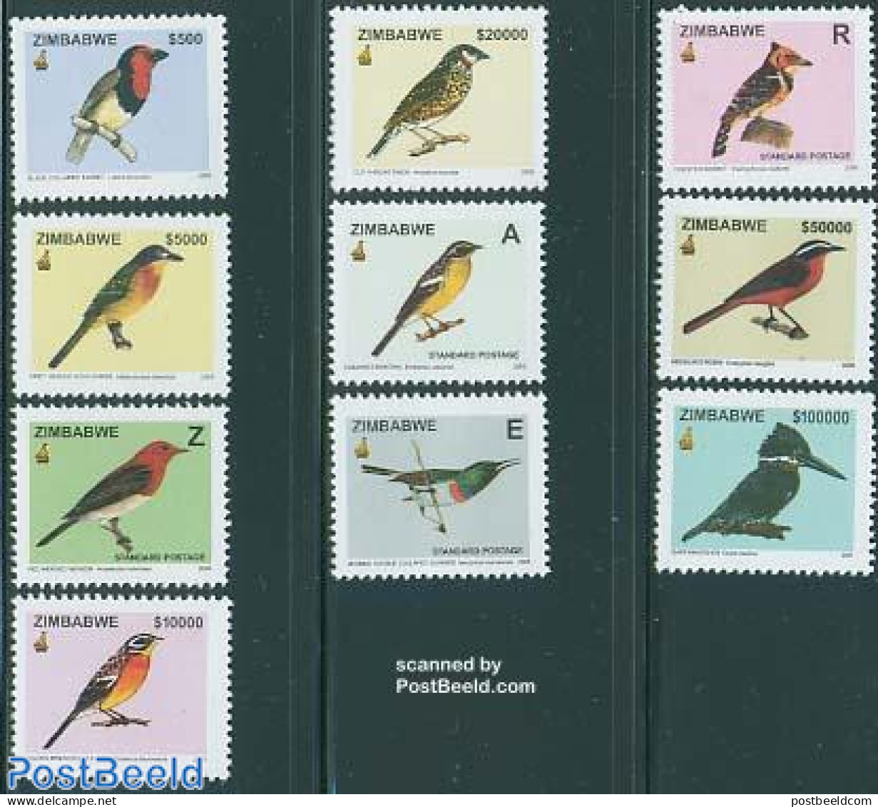 Zimbabwe 2005 Definitives, Birds 10v, Mint NH, Nature - Birds - Zimbabwe (1980-...)