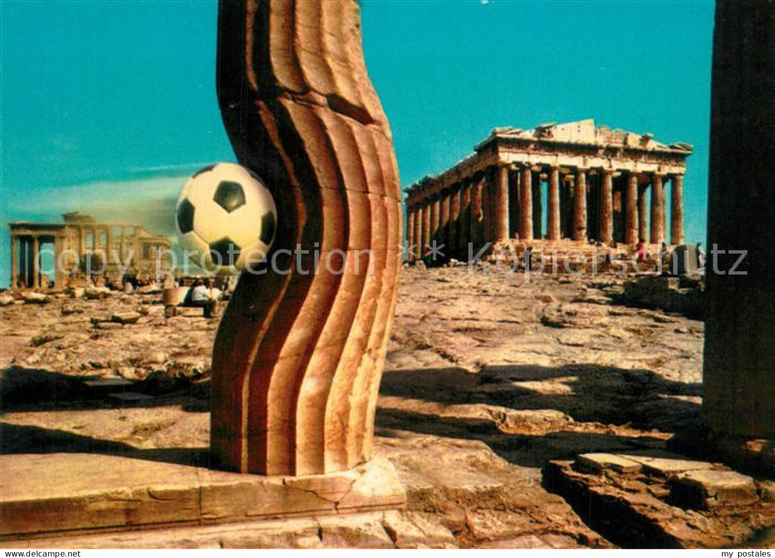 73590439 Athen Griechenland Euro Kick Nr. 3 Antikes Fussballereignis Akropolis A - Grecia