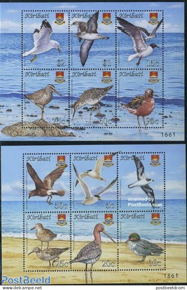 Kiribati 2008 Definitives, Birds 12v (2 M/s), Mint NH, Nature - Birds - Kiribati (1979-...)