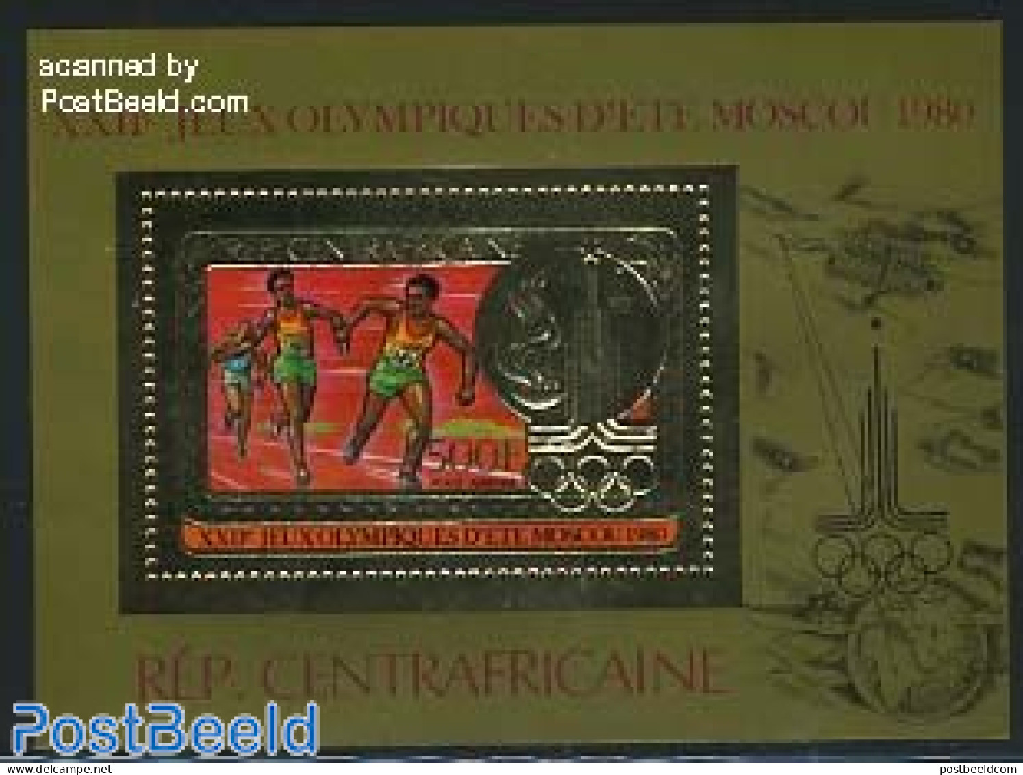 Central Africa 1980 Olympic Games S/s, Mint NH, Sport - Athletics - Olympic Games - Sport (other And Mixed) - Atletiek