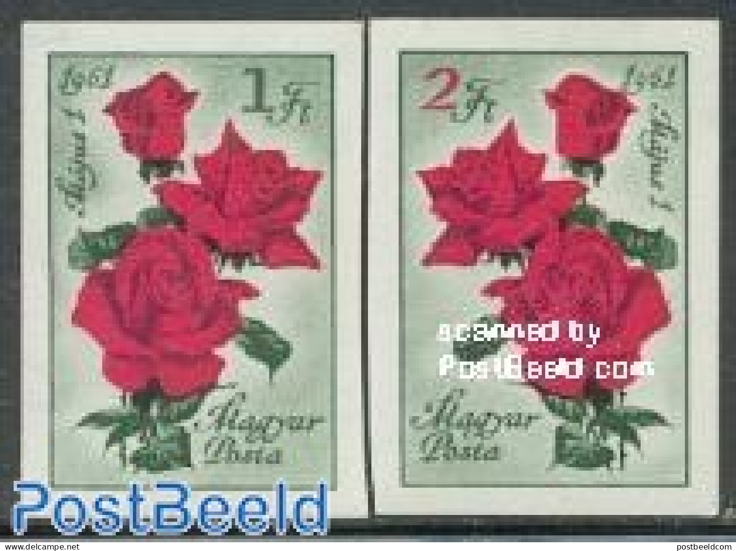 Hungary 1961 Labour Day 2v Imperforated, Mint NH, Nature - Flowers & Plants - Roses - Ungebraucht