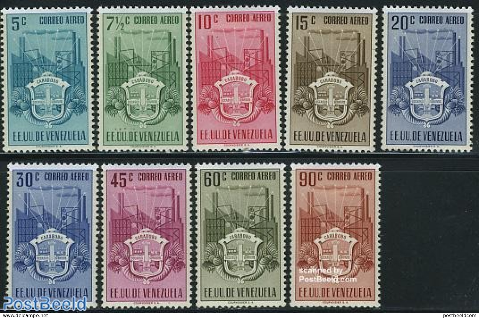 Venezuela 1951 Carabobo, Airmail 9v, Mint NH, Various - Industry - Factories & Industries