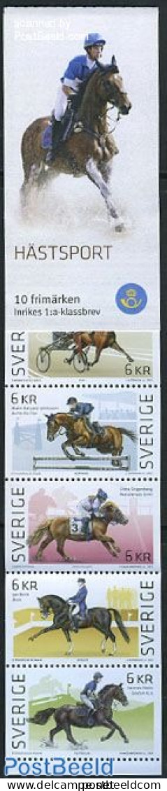 Sweden 2011 Horse Sports Booklet (with 2 Sets), Mint NH, Nature - Sport - Horses - Sport (other And Mixed) - Stamp Boo.. - Neufs