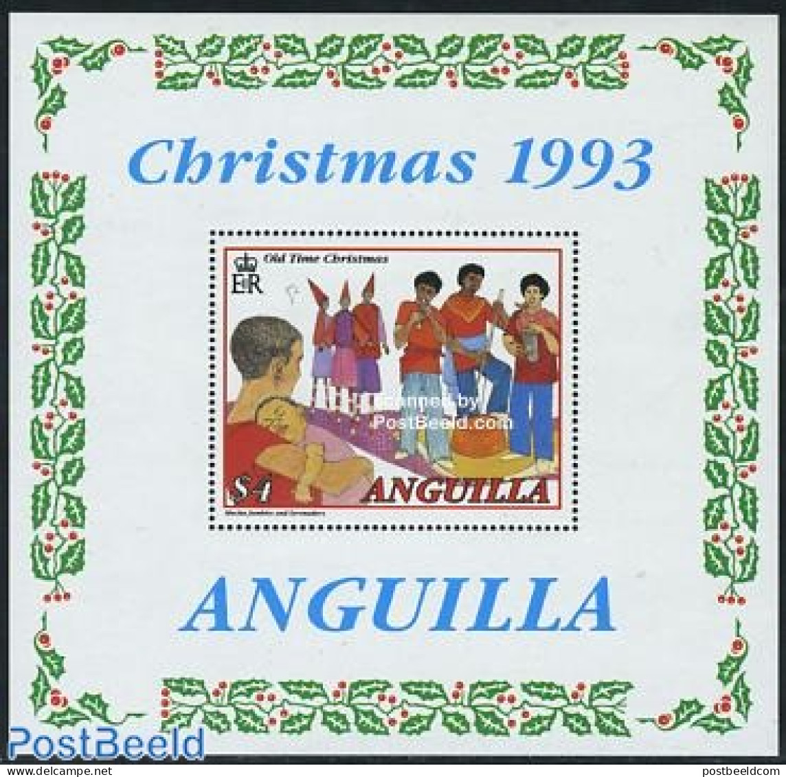 Anguilla 1993 Christmas S/s, Mint NH, Performance Art - Religion - Music - Christmas - Music