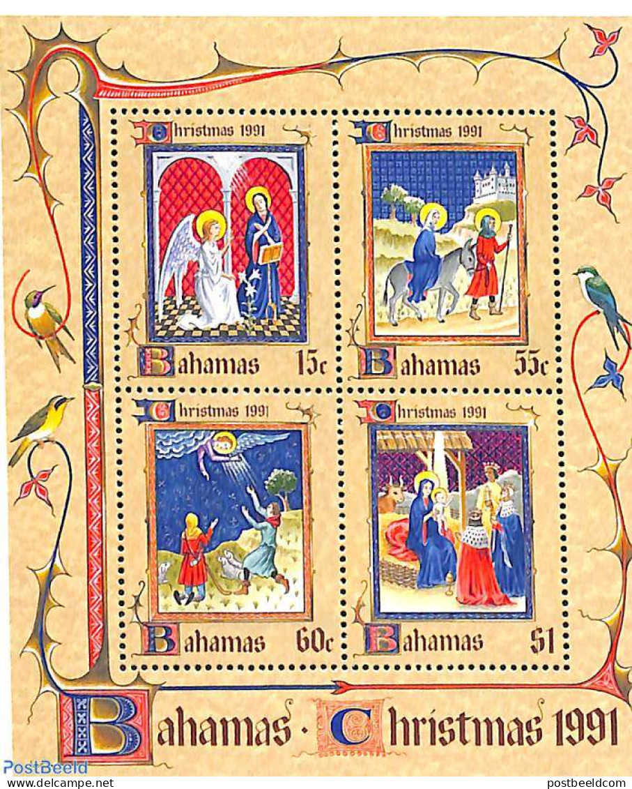 Bahamas 1991 Christmas S/s, Mint NH, Religion - Christmas - Navidad