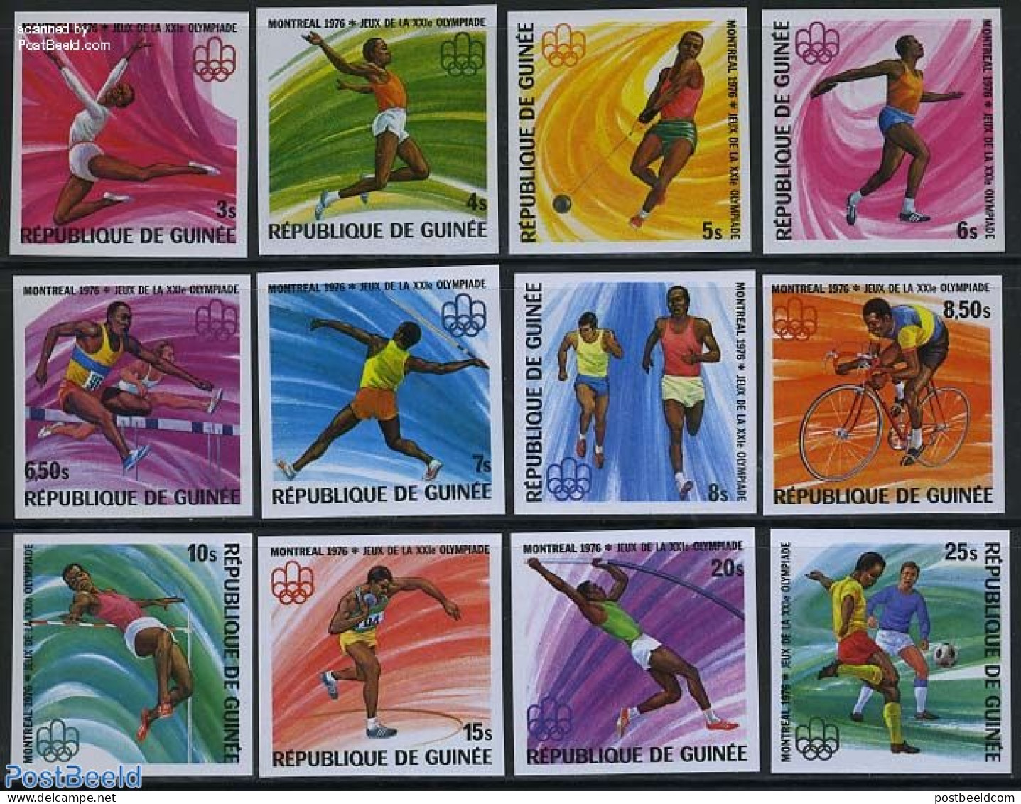 Guinea, Republic 1976 OLYMPIC GAMES 12V IMPERF., Mint NH, Sport - Cycling - Olympic Games - Sport (other And Mixed) - Cyclisme