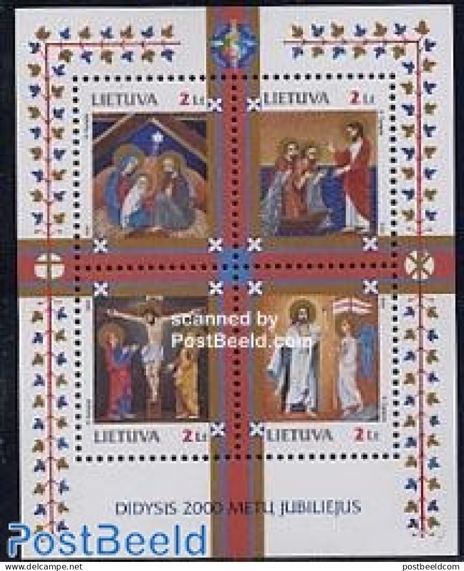 Lithuania 2000 2000 Years Christdom S/s, Mint NH, Religion - Religion - Lithuania