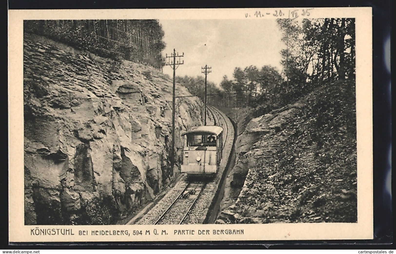 AK Heidelberg, Königstuhl Mit Bergbahn  - Andere & Zonder Classificatie