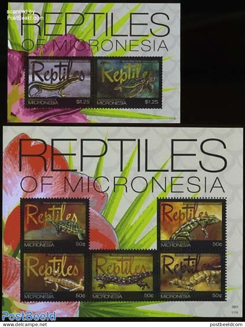 Micronesia 2011 Reptiles 2 S/s, Mint NH, Nature - Animals (others & Mixed) - Micronesië