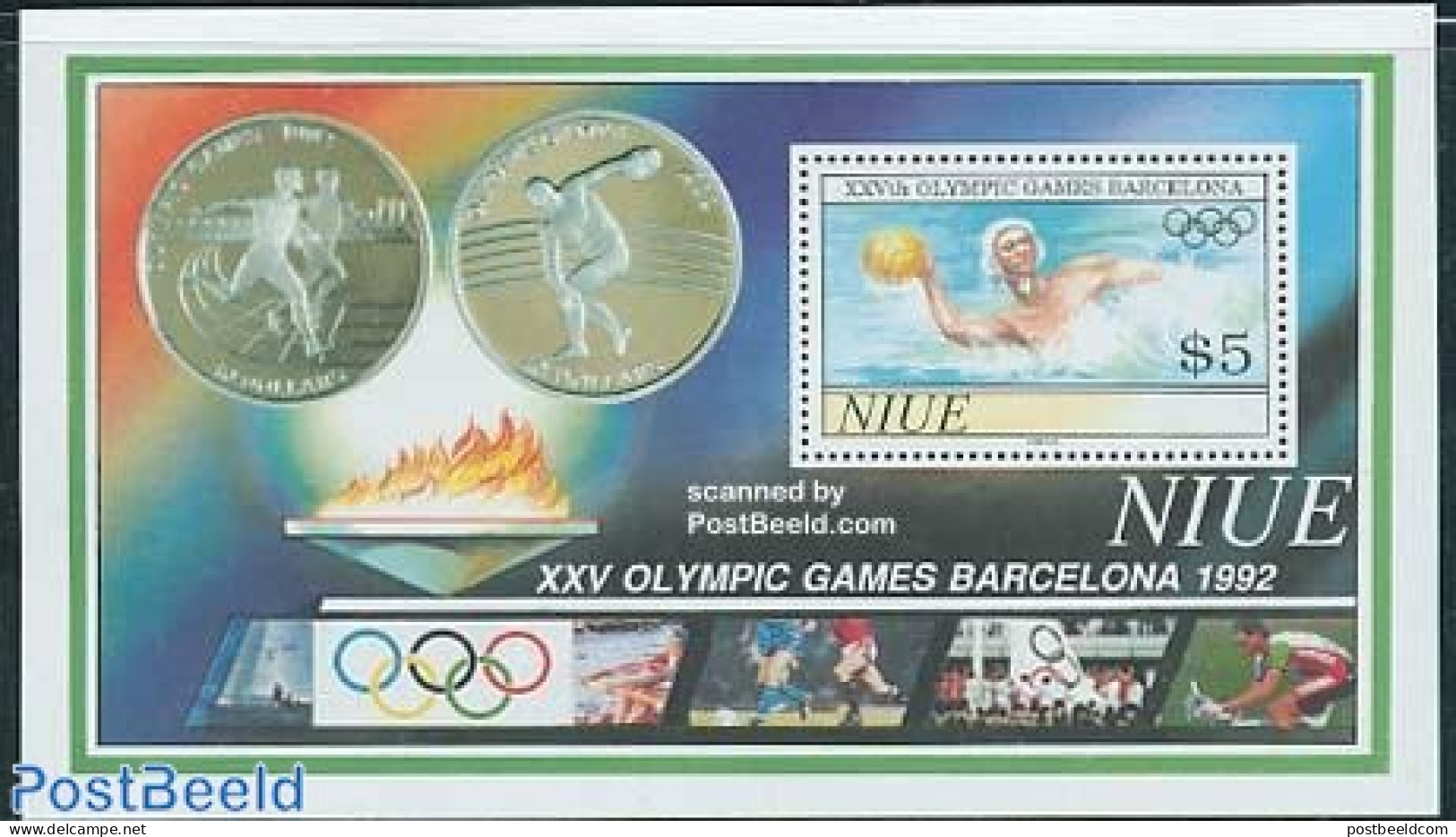 Niue 1992 Olympic Games S/s, Mint NH, Sport - Olympic Games - Tennis - Tennis