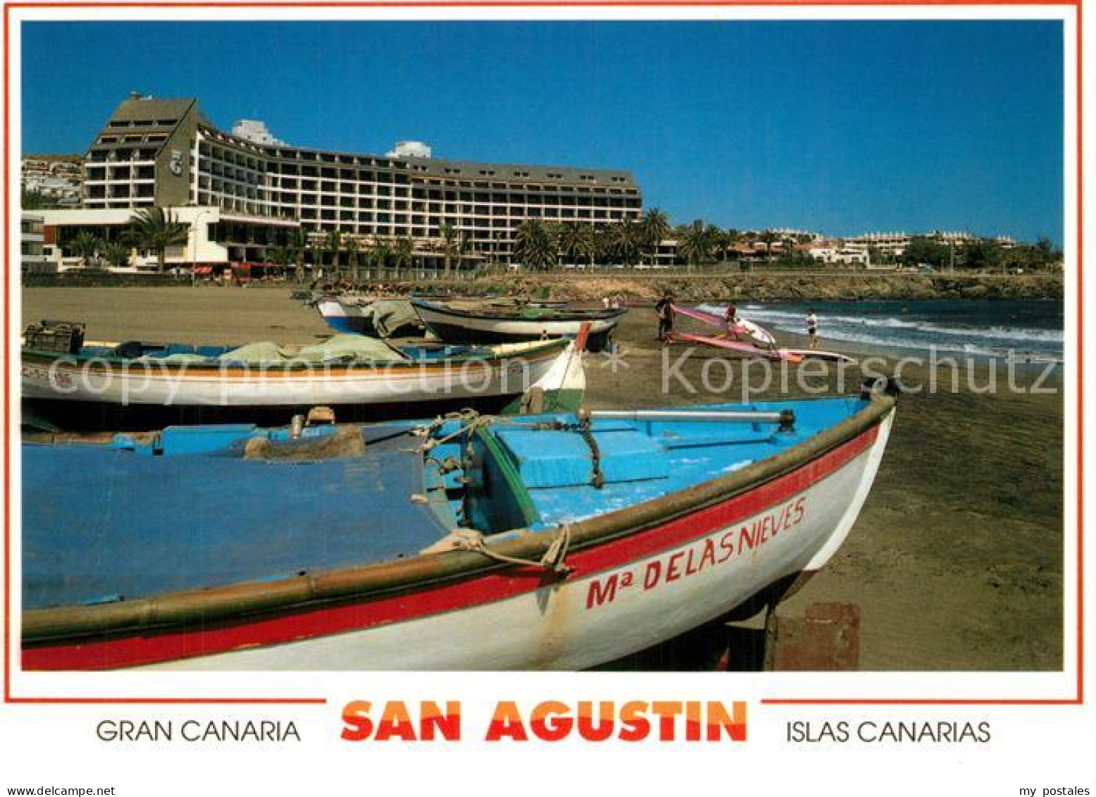 73590320 San Agustin Gran Canaria Fischerboote Strand Hotels San Agustin Gran Ca - Other & Unclassified