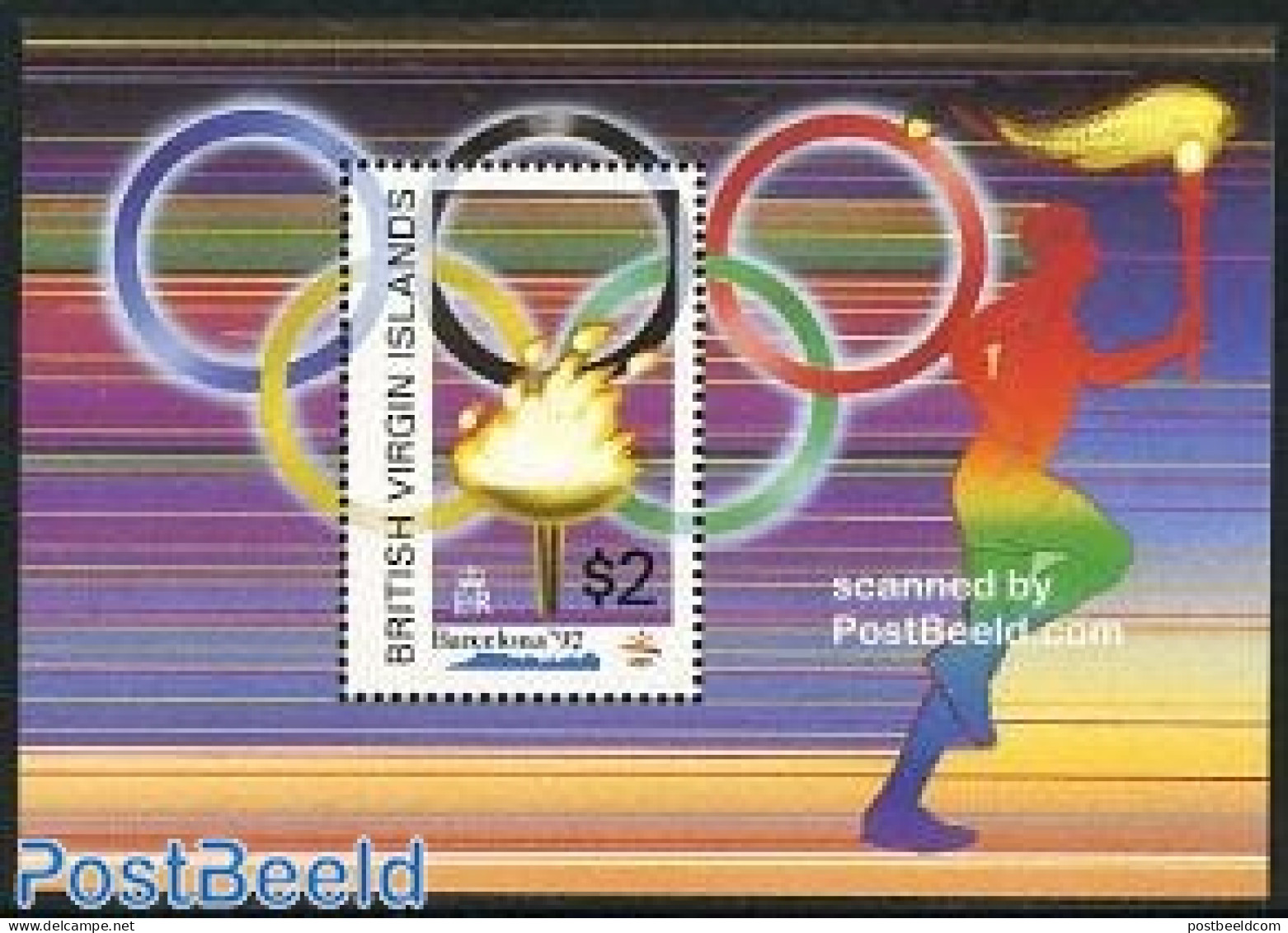 Virgin Islands 1992 Olympic Games S/s, Mint NH, Sport - Olympic Games - Iles Vièrges Britanniques