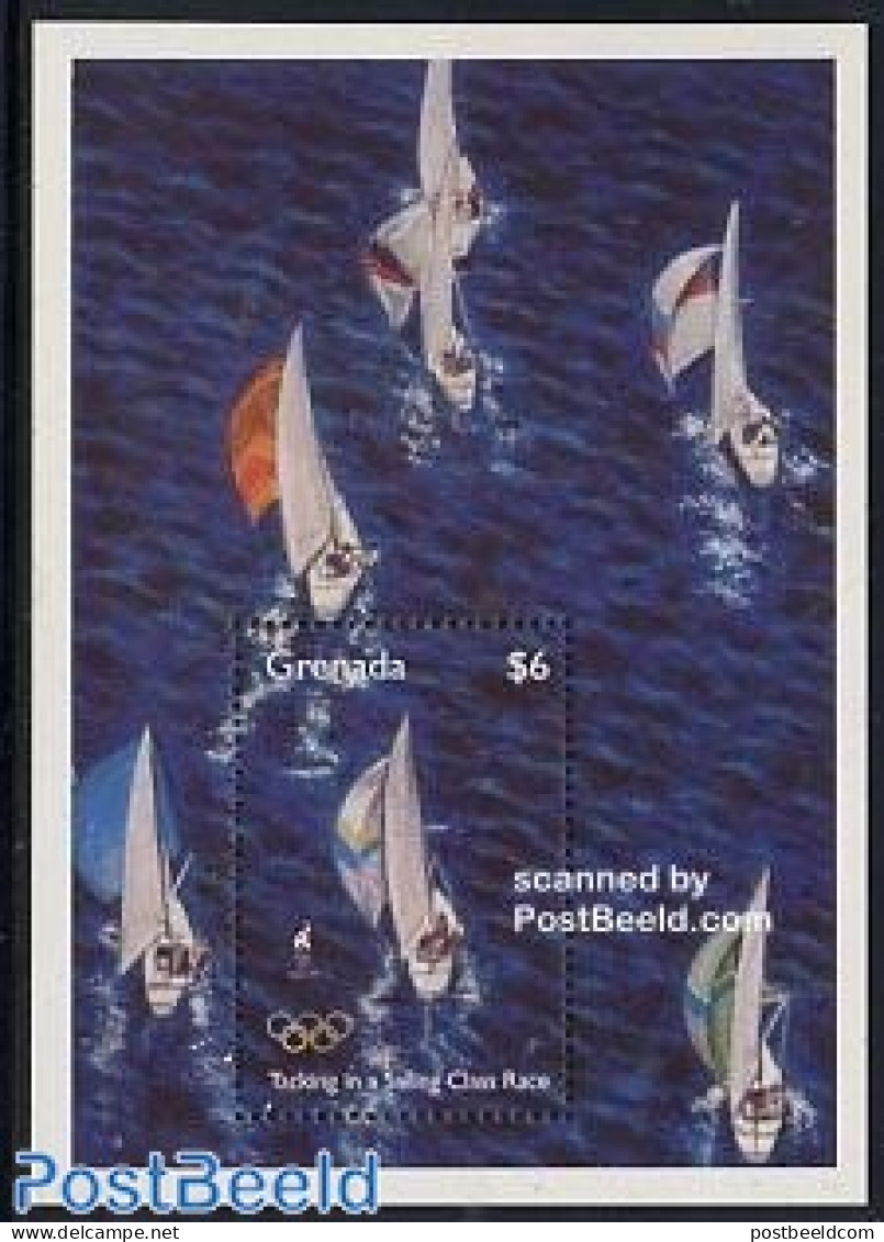 Grenada 1995 Olympic Games S/s, Sailing, Mint NH, Sport - Transport - Olympic Games - Sailing - Ships And Boats - Sailing