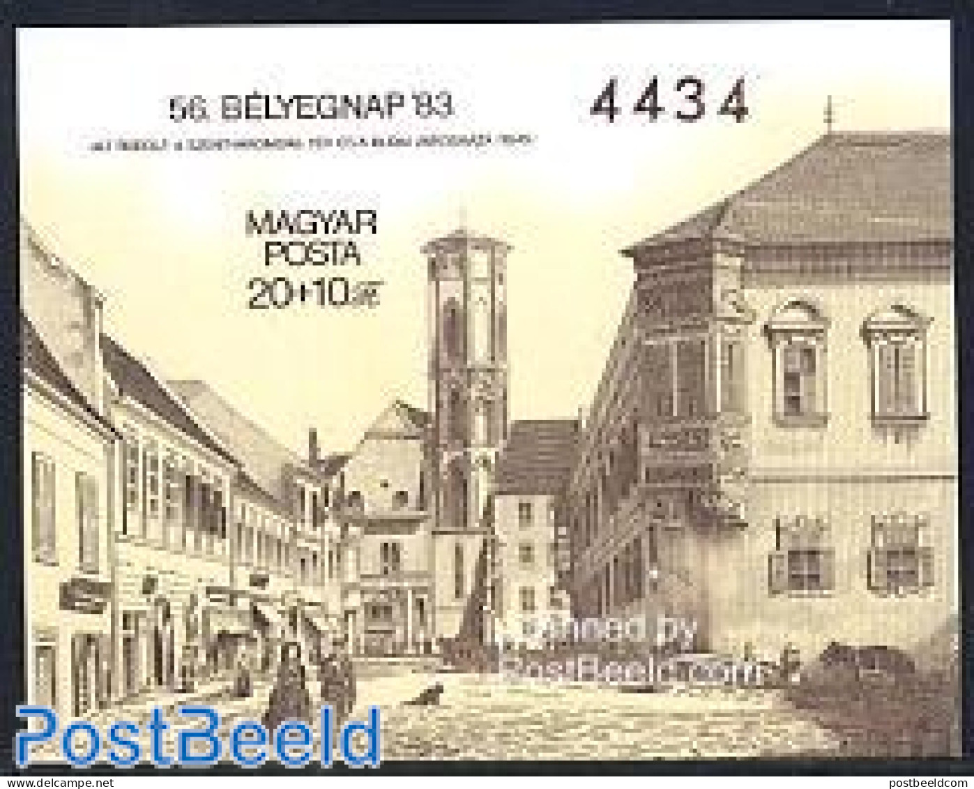 Hungary 1983 Stamp Day S/s Imperforated, Mint NH, Various - Stamp Day - Street Life - Neufs