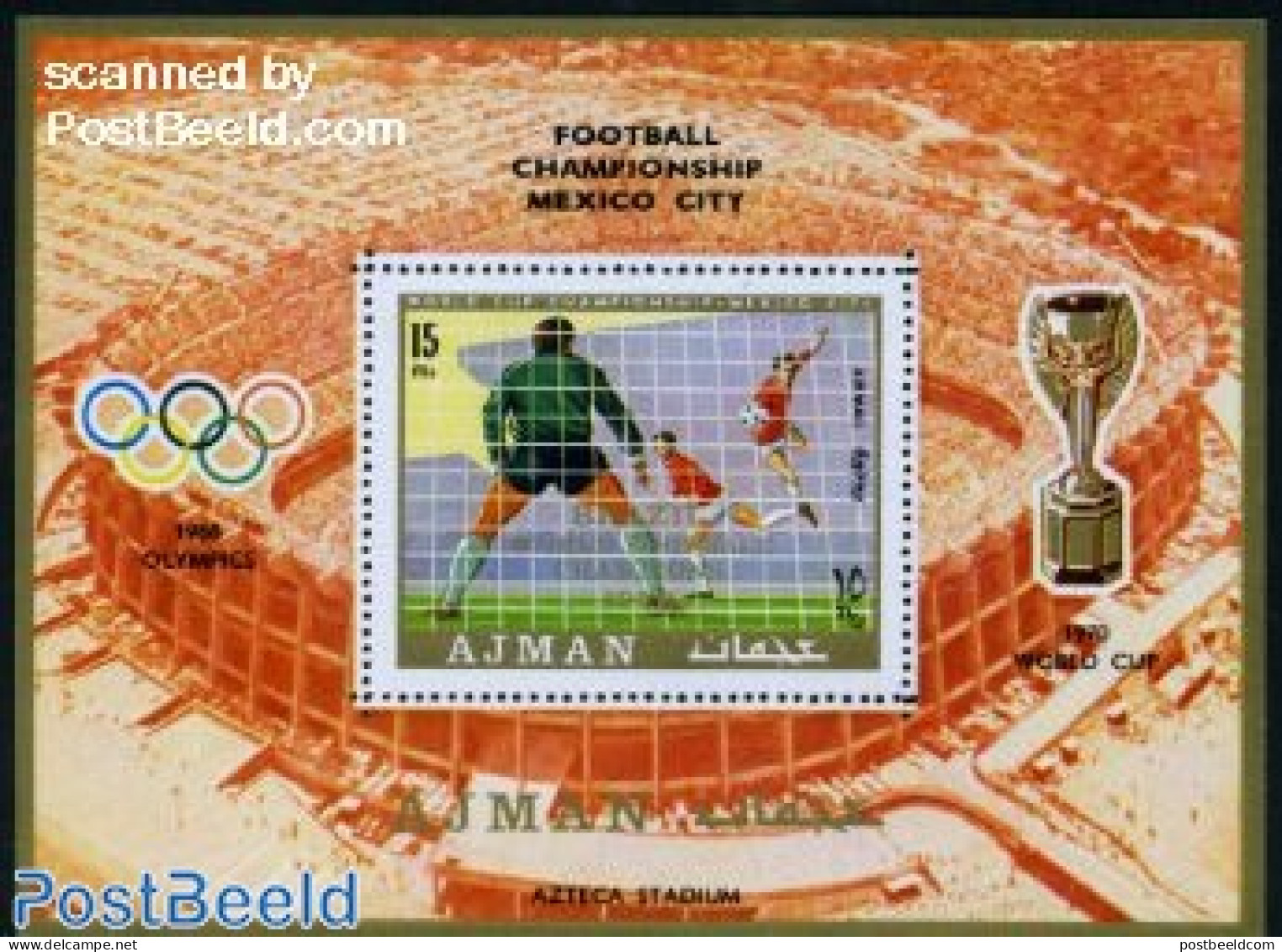 Ajman 1970 World Cup Football Winners S/s, Mint NH, Sport - Football - Ajman