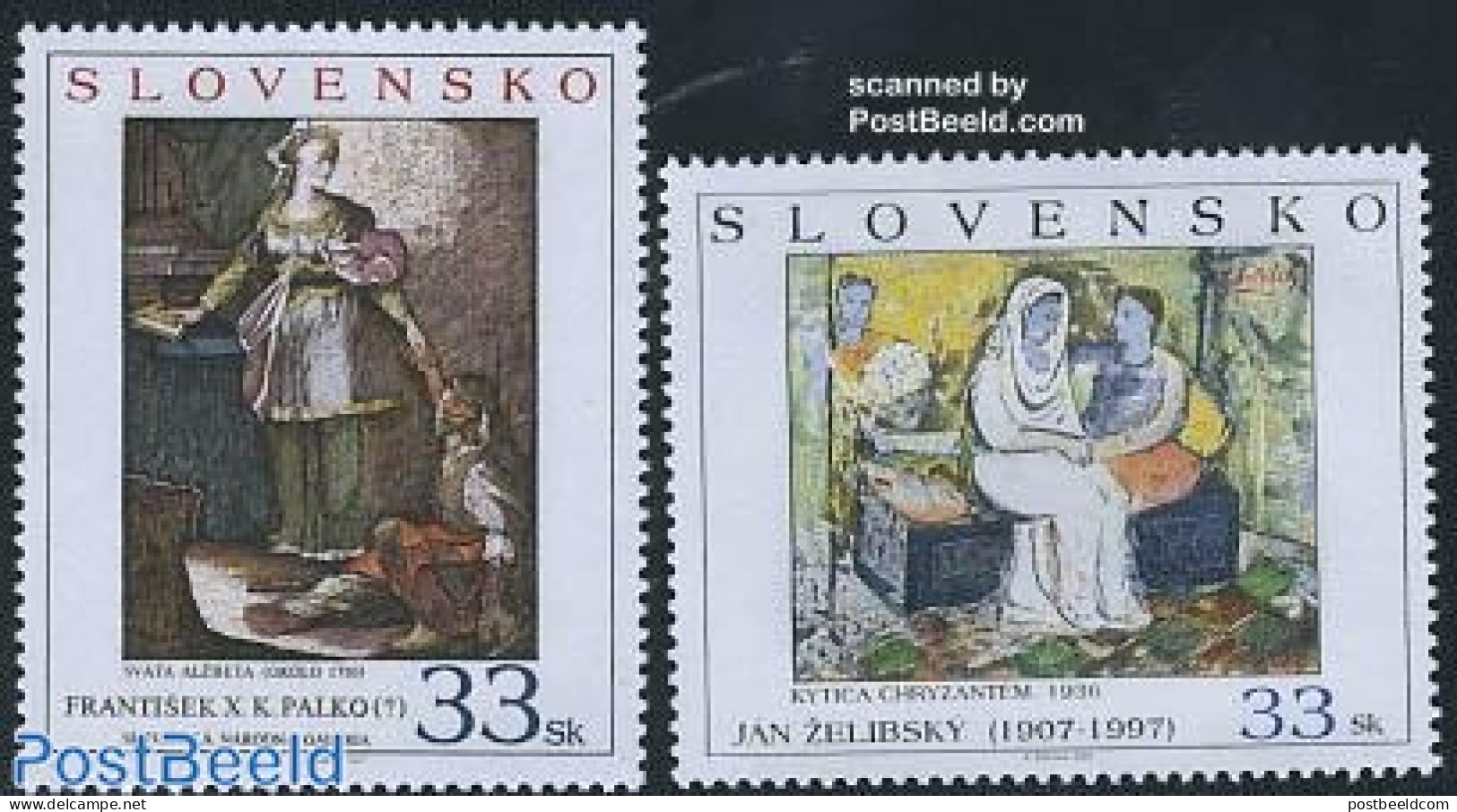 Slovakia 2008 Paintings 2v, Mint NH, Art - Modern Art (1850-present) - Paintings - Unused Stamps