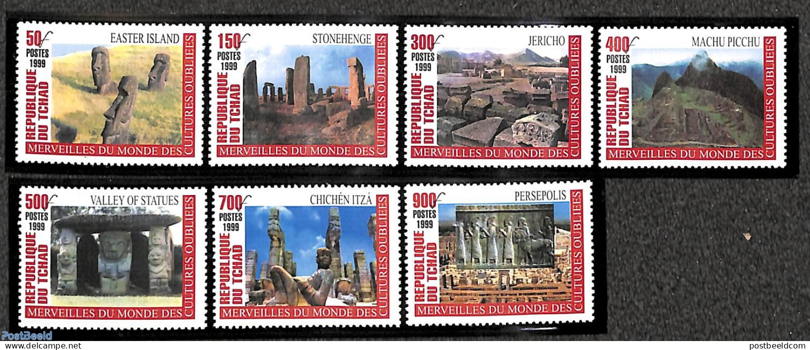Chad 2000 Wonders Of Ancient Cultures 7v, Mint NH, History - Archaeology - Other & Unclassified