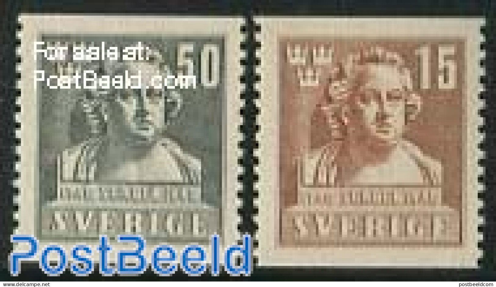 Sweden 1940 J.T. Sergel 2v, Mint NH, Art - Sculpture - Unused Stamps