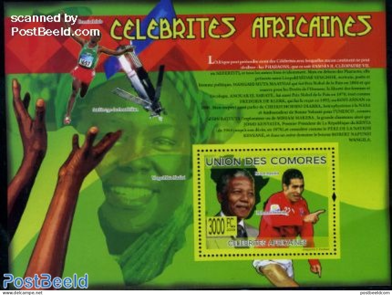 Comoros 2009 African Celebrities S/s, Mint NH, History - Sport - Nobel Prize Winners - Football - Nelson Mandela - Nobelprijs