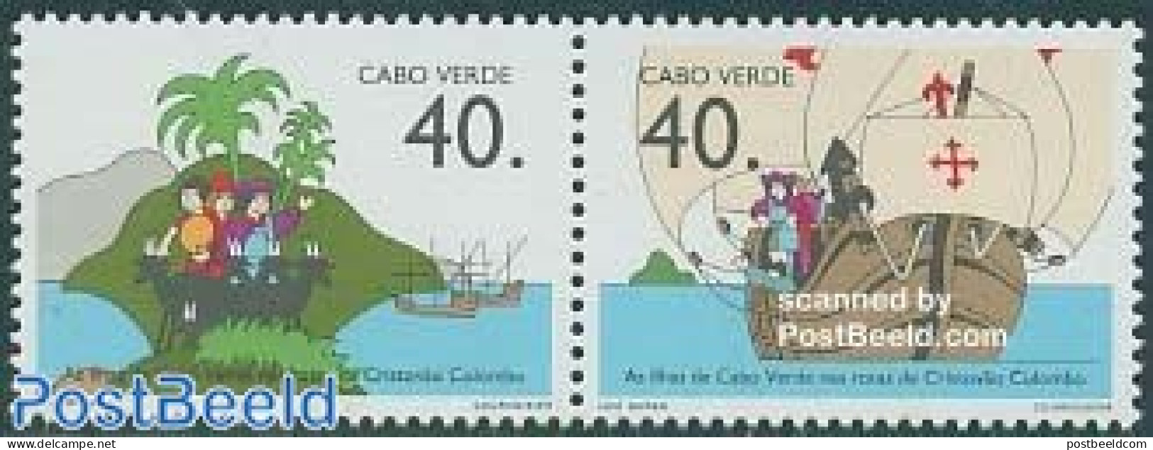 Cape Verde 1992 Discovery Of America 2v [:], Mint NH, History - Transport - Explorers - Ships And Boats - Explorers