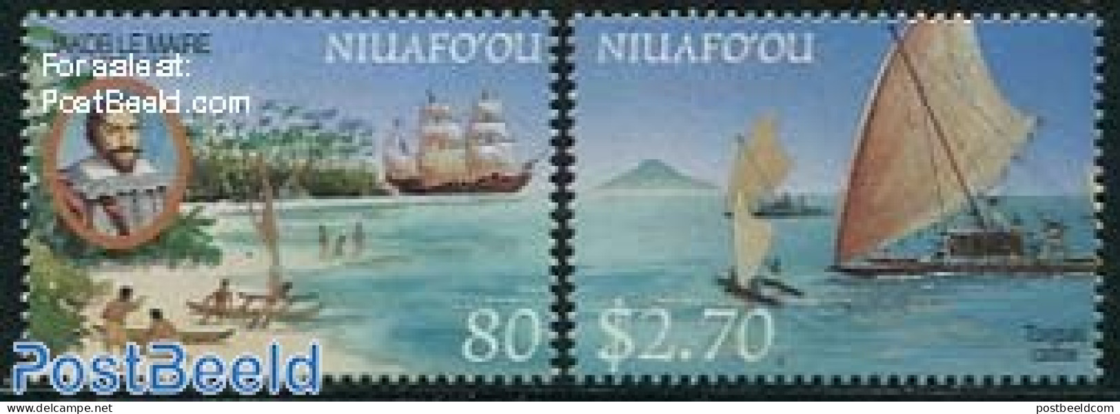 Niuafo'ou 1999 Jacob Le Maire 2v, Mint NH, History - Transport - Explorers - Netherlands & Dutch - Ships And Boats - Explorateurs