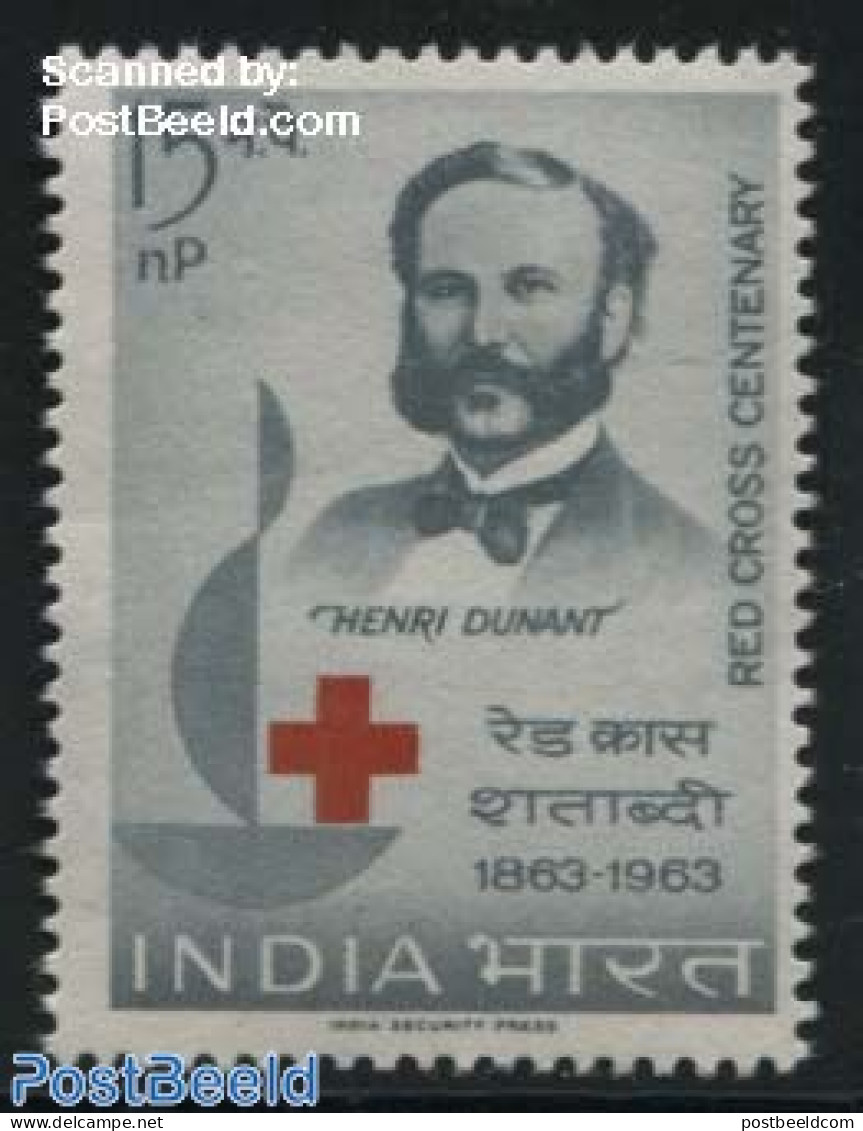 India 1963 Red Cross Centenary 1v, Mint NH, Health - Red Cross - Ungebraucht