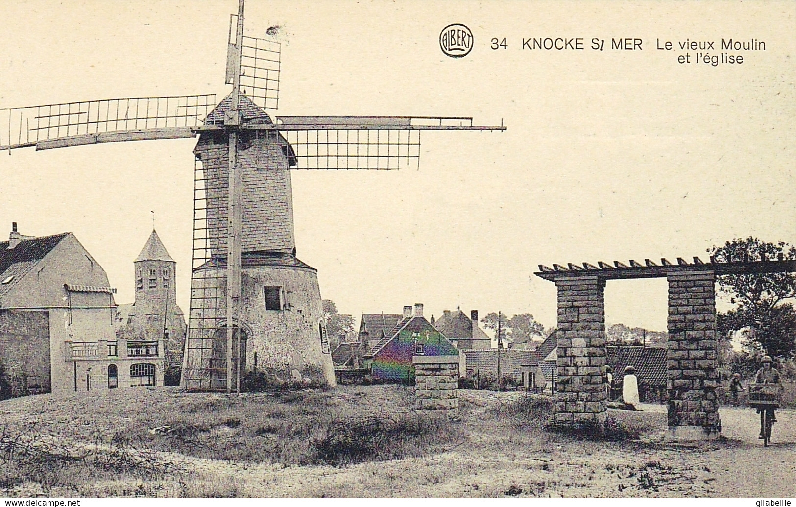 KNOKKE - KNOCKE Le ZOUTE -  Le Vieux Moulin Et L'église - Knokke