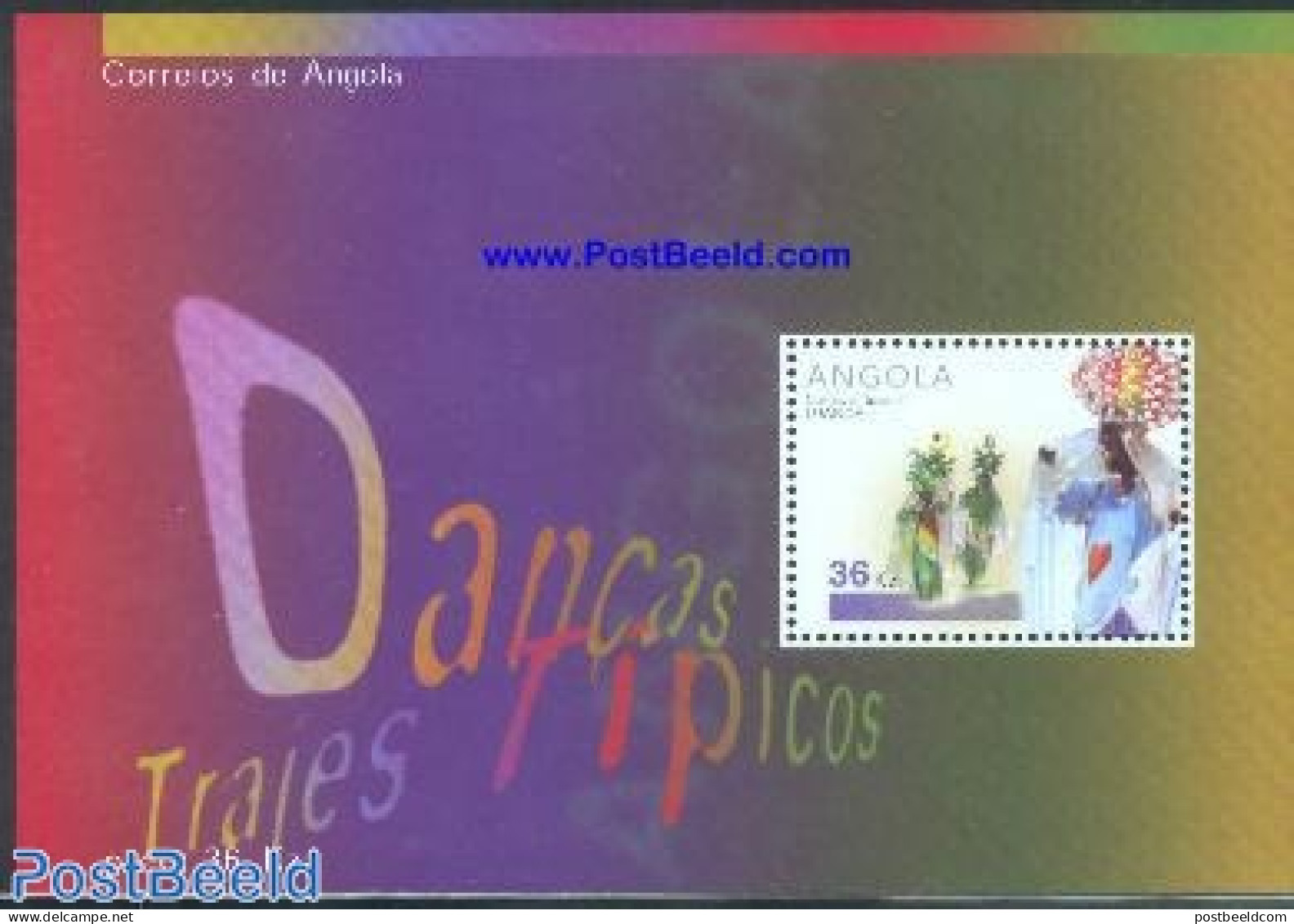 Angola 2001 Tradional Costumes S/s, Mint NH, Various - Costumes - Folklore - Kostüme