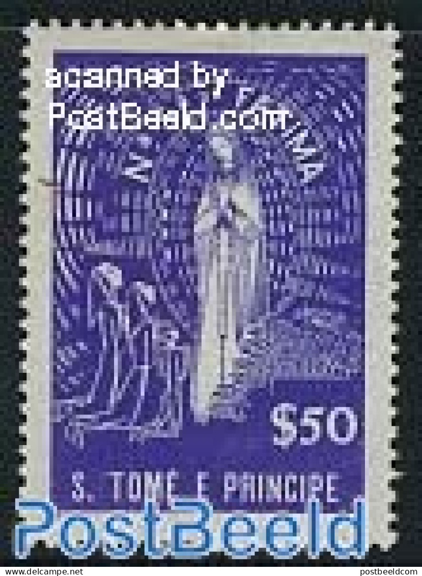 Sao Tome/Principe 1948 Maria Of Fatima 1v, Unused (hinged), Religion - Religion - Sao Tome And Principe