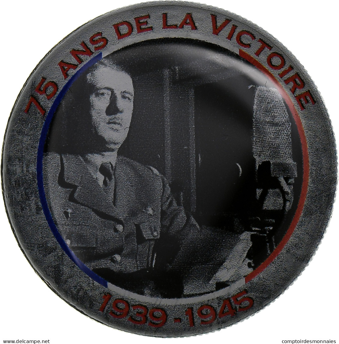 France, Jeton, 75 Ans De La Victoire - Appel Du 18 Juin, Nickel, TTB - Otros & Sin Clasificación