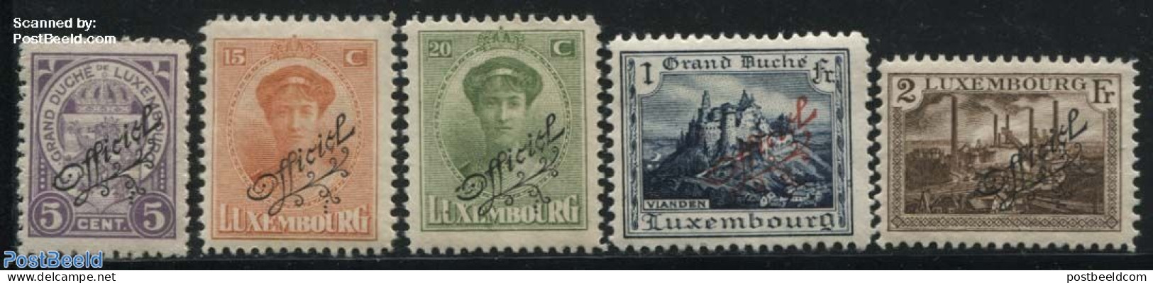 Luxemburg 1926 On Service, Overprints 5v, Mint NH - Other & Unclassified