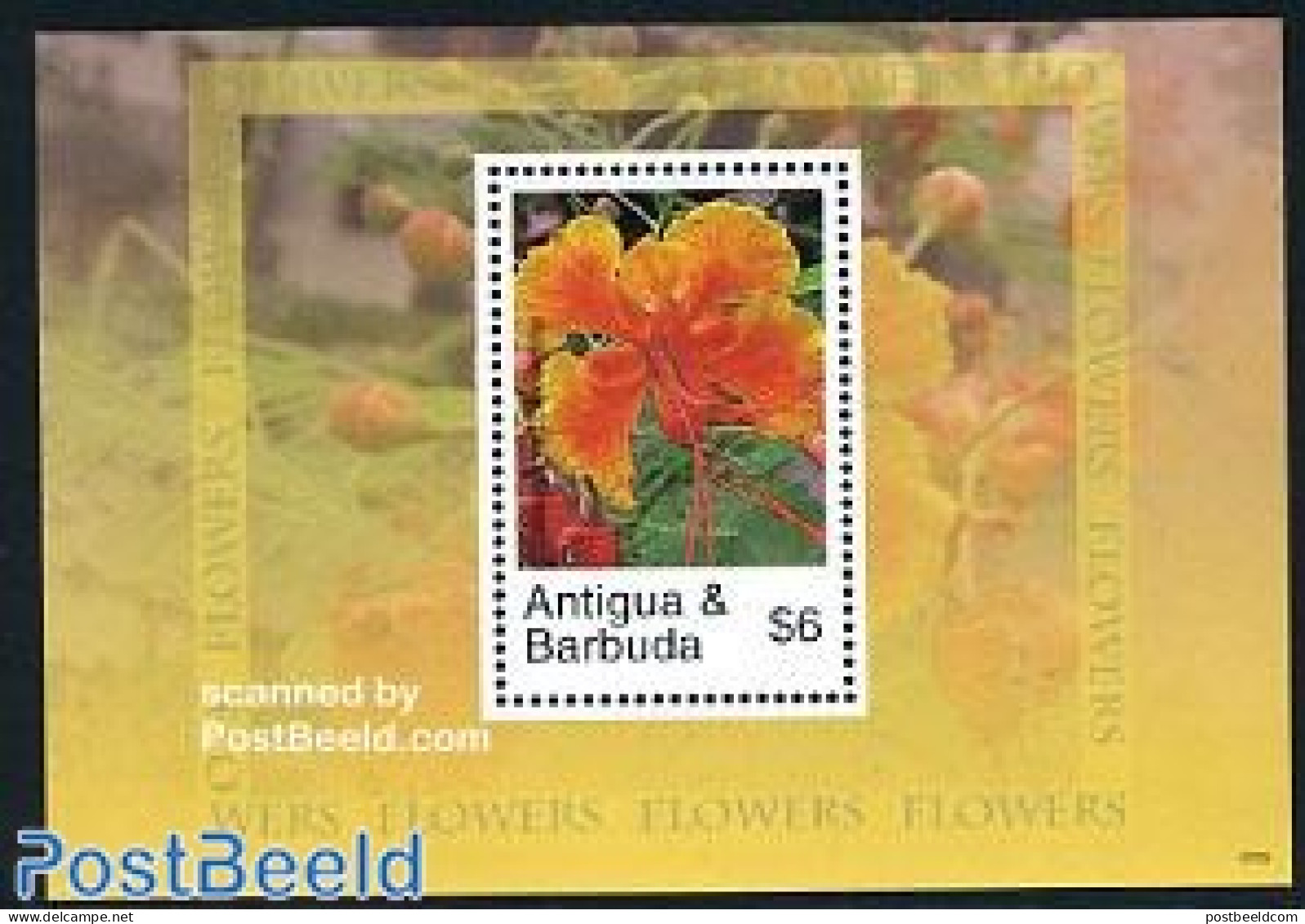 Antigua & Barbuda 2007 Flowers S/s, Mint NH, Nature - Flowers & Plants - Antigua Et Barbuda (1981-...)