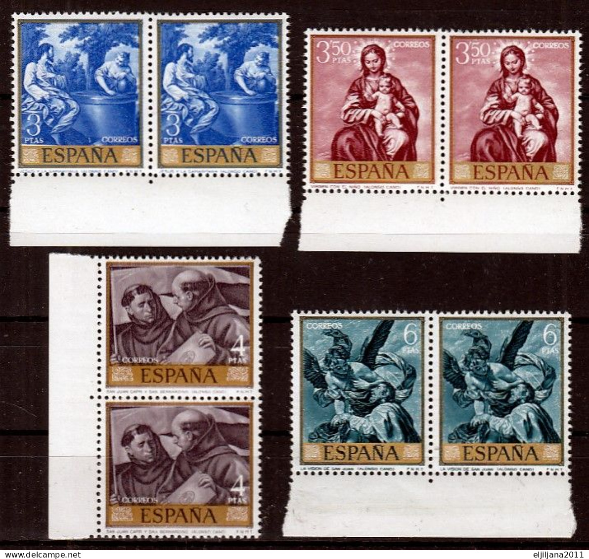 ⁕ SPAIN / ESPANA 1969 ⁕ Alonso Cano (stamp Day) Art Painting Gemalde Mi.1796-1805 X2 ⁕ MNH - Unused Stamps