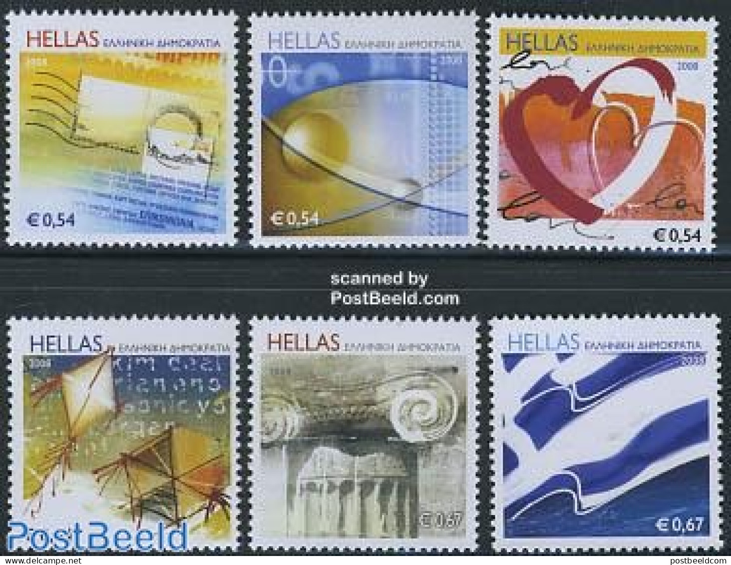 Greece 2008 Personal Stamps 6v, Mint NH, Sport - Kiting - Ongebruikt