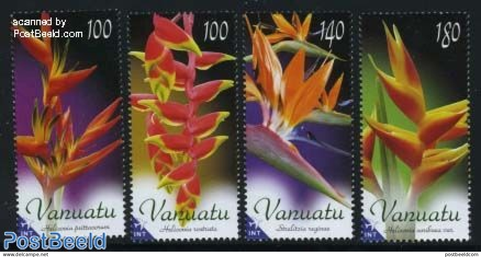 Vanuatu 2011 Flowers 4v, Mint NH, Nature - Flowers & Plants - Vanuatu (1980-...)