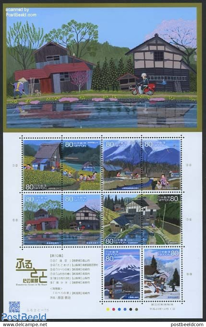 Japan 2011 Scenes Of My Heart No. 10 10v M/s, Mint NH, Transport - Motorcycles - Unused Stamps