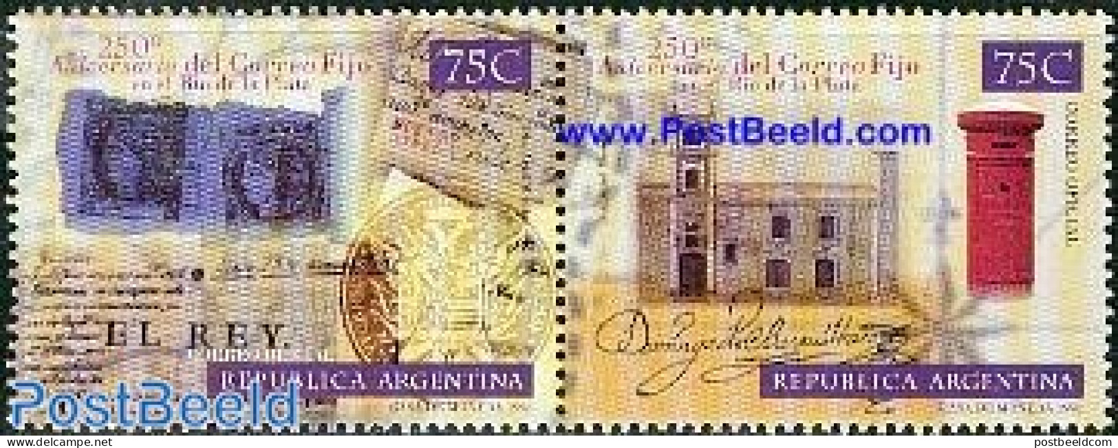 Argentina 1998 Postal Service Anniversary 2v [:], Mint NH, Various - Post - Stamps On Stamps - Money On Stamps - Art -.. - Unused Stamps