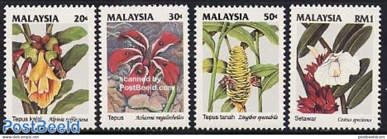 Malaysia 1993 Flowers 4v, Mint NH, Nature - Flowers & Plants - Andere & Zonder Classificatie