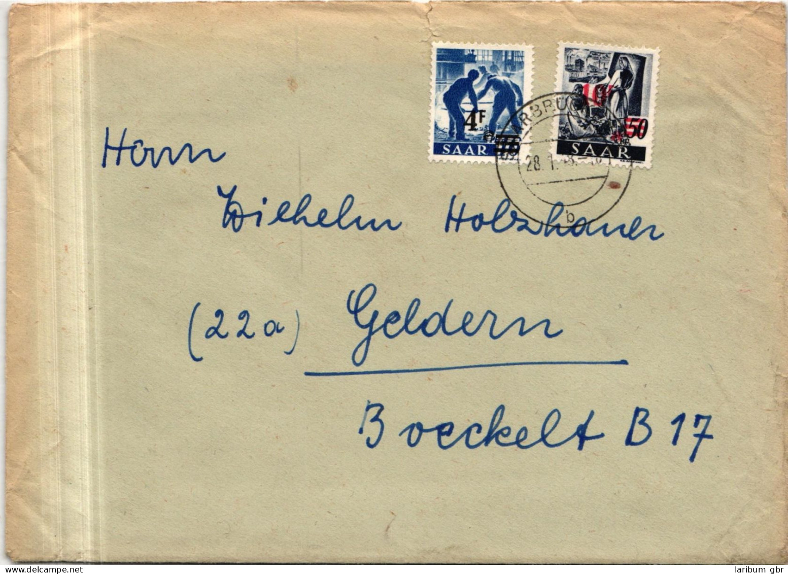 Saarland 231, 235 II/I Auf Brief Als Mischfrankatur Im Brief Geigle BPP #JG036 - Autres & Non Classés