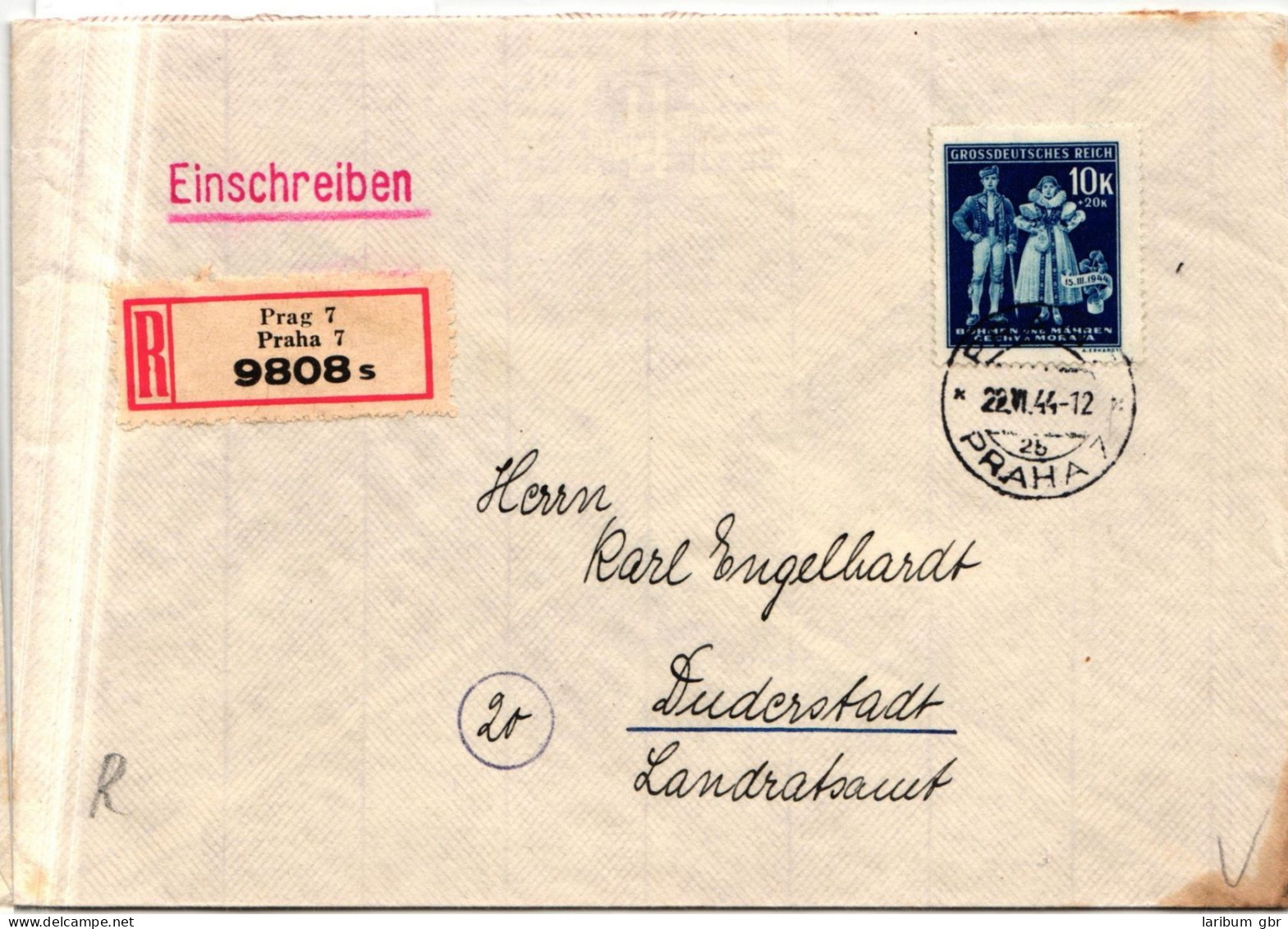 Deutsche Besetzung Böhmen Mähren 135 Auf Brief Echt Gelaufen #JG043 - Otros & Sin Clasificación