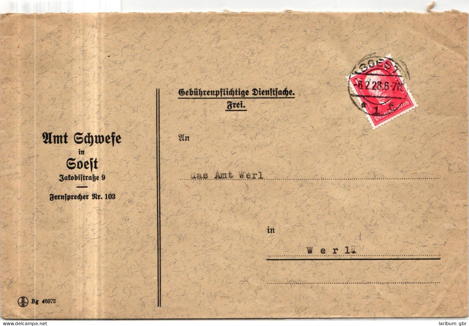 Deutsches Reich 404 Auf Brief Als Einzelfrankatur Portogerecht #JG028 - Altri & Non Classificati