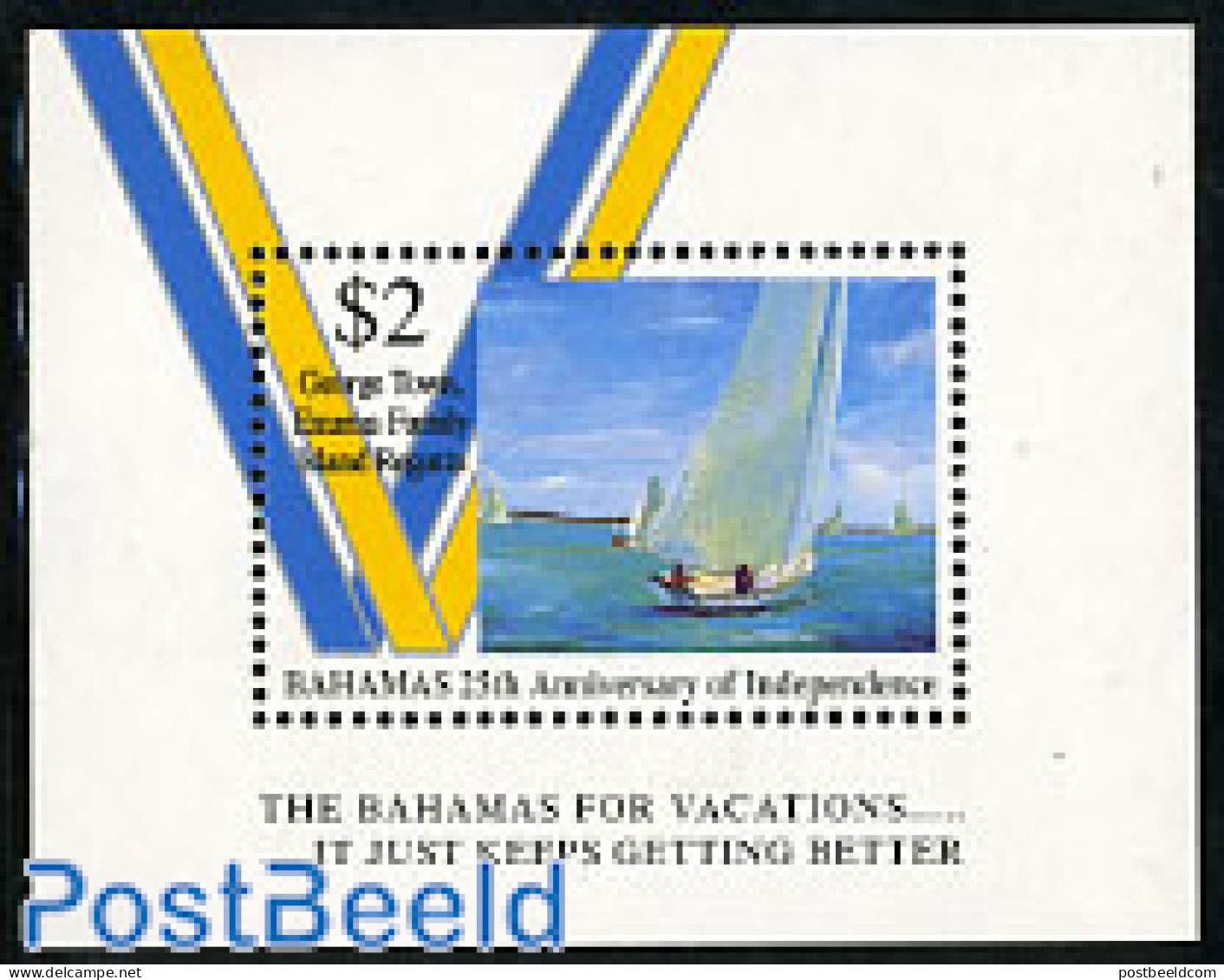 Bahamas 1998 25 Years Independence S/s, Mint NH, Sport - Transport - Sailing - Ships And Boats - Zeilen