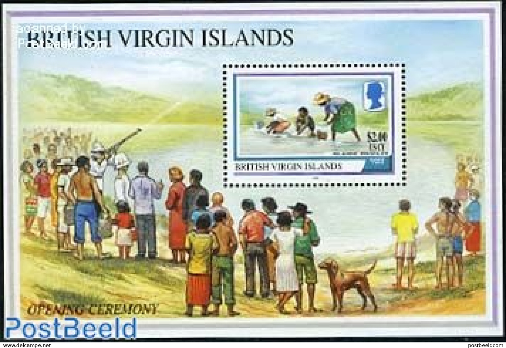 Virgin Islands 1998 Island Views S/s, Mint NH, Nature - Dogs - Water, Dams & Falls - Iles Vièrges Britanniques