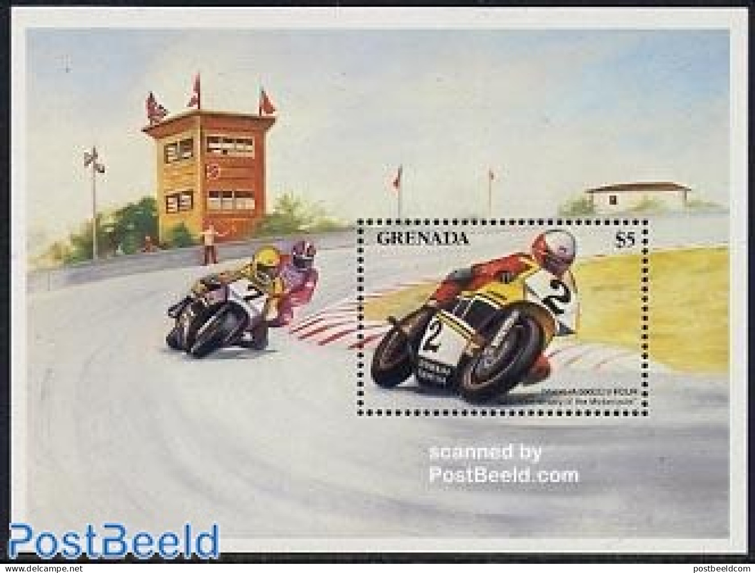 Grenada 1985 Motor Cycle Centenary S/s, Mint NH, Transport - Motorcycles - Motorräder
