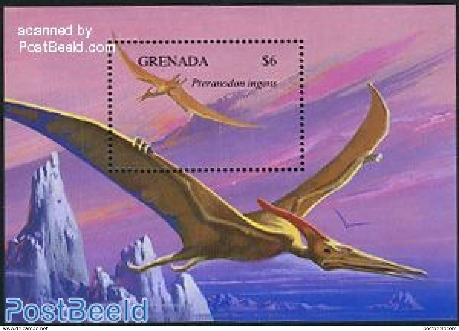 Grenada 1994 Pteranodon Ingens S/s, Mint NH, Nature - Prehistoric Animals - Prehistóricos