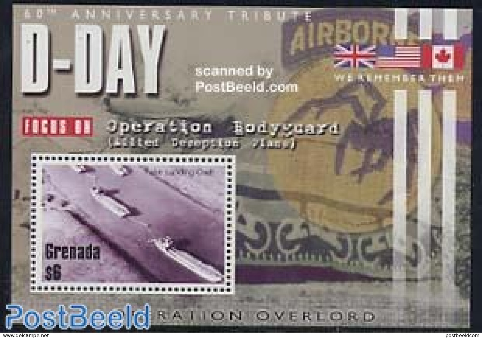 Grenada 2004 D-Day S/s, Fake Landing Craft, Mint NH, History - Transport - Militarism - World War II - Ships And Boats - Militaria